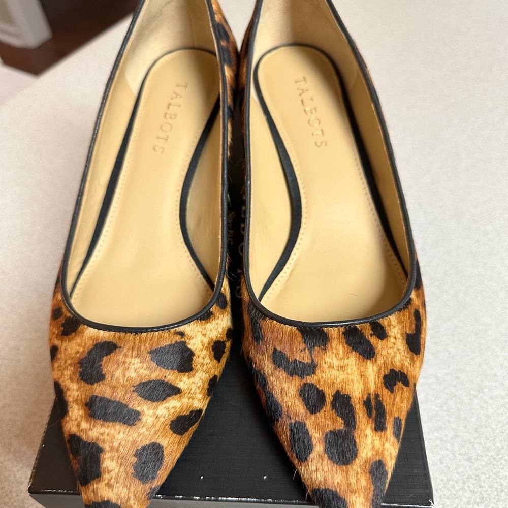 Pre Owned Kitten Heel Leopard Print Pump Size 8.5m - image 1